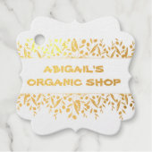 ショッオーガニックプモダン・ビジネス名のパッケージラベル フェイバータグ (正面)