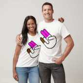 ショッカー2人がピンクの1人で悪臭を Tシャツ (ユニセックス)