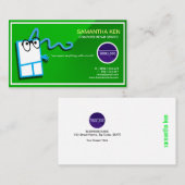 ショッキングなおもしろい緑のマウスPC修復名刺 名刺 (正面/裏面)