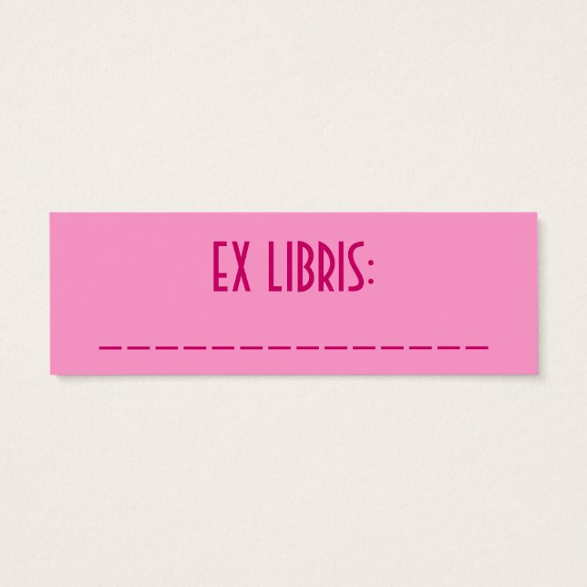 ショッキングなピンクのしおり (裏面)