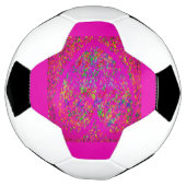 ショッキングなピンクのグリッタールックサッカーボール サッカーボール (回転)