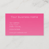 ショッキングなピンクのシェードカモダンシシンプルャツエレガント 名刺 (裏面)