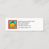 ショッキングなピンクの可愛いテングミカラフルの花 スキニー名刺 (裏面)