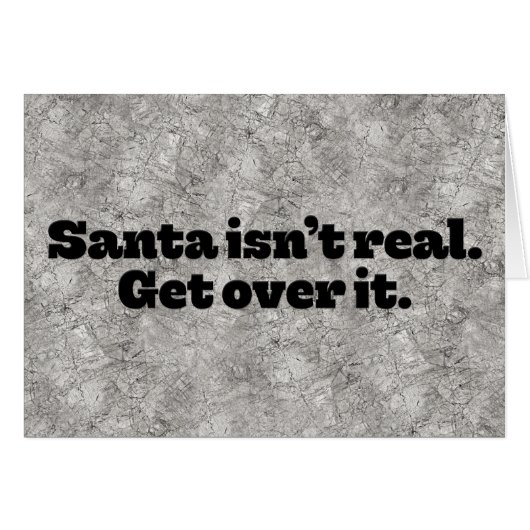 ショッキングな「サンタは実在ない」クリスマスカード (正面横)
