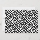 ショッキングピンクおよびシマウマのプリントのベビーシャワーの招待状 招待状 (裏面)