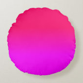 ショッキングピンクおよびネオンピンクのグラデーションな陰色は衰退します ラウンドクッション (正面)