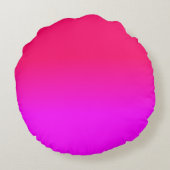 ショッキングピンクおよびネオンピンクのグラデーションな陰色は衰退します ラウンドクッション (裏面)