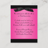 ショッキングピンクおよび黒いエンクロージャカード エンクロージャーカード (裏面)