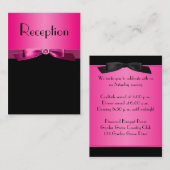 ショッキングピンクおよび黒いエンクロージャカード エンクロージャーカード (正面/裏面)