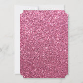 ショッキングピンクおよび黒いブライダルシャワー招待状 招待状 (裏面)