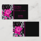 ショッキングピンクによってはきらきら光るなダイヤモンドが開花します 名刺 (正面/裏面)