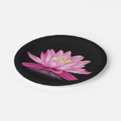 ショッキングピンクのはすの花 ペーパープレート (アングル)