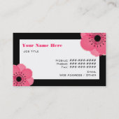 ショッキングピンクのアネモネの万能名刺 名刺 (裏面)