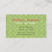 ショッキングピンクのガーベラのデイジーのモダンな花のスタイリッシュ 名刺 (裏面)