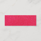 ショッキングピンクのグリッターの名刺 スキニー名刺 (裏面)