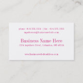 ショッキングピンクのグリッターの専門の名刺 名刺 (裏面)