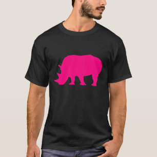 ショッキングピンクのサイのワイシャツ Tシャツ