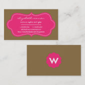 ショッキングピンクのシックなModernaのお母さんのテレホンカード コーリングカード (正面/裏面)