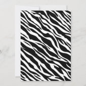 ショッキングピンクのシマウマの子供の誕生日の招待 招待状 (裏面)