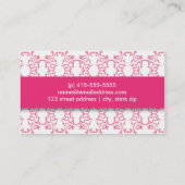 ショッキングピンクのシャンデリアの名刺 名刺 (裏面)
