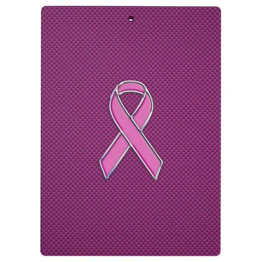 ショッキングピンクのスタイルのリボンの認識度カーボン繊維 クリップボード (裏面)