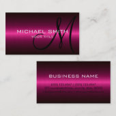 ショッキングピンクのステンレス製の金属のプロフェッショナル 名刺 (正面/裏面)