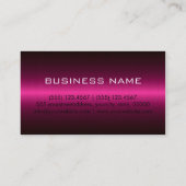 ショッキングピンクのステンレス製の金属のプロフェッショナル 名刺 (裏面)