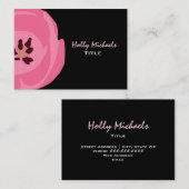 ショッキングピンクのチューリップの絵画の名刺 名刺 (正面/裏面)