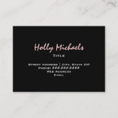 ショッキングピンクのチューリップの絵画の名刺 名刺 (裏面)