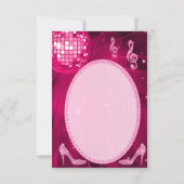 ショッキングピンクのディスコの球の輝きのかかとは感謝していしています サンキューカード (裏面)