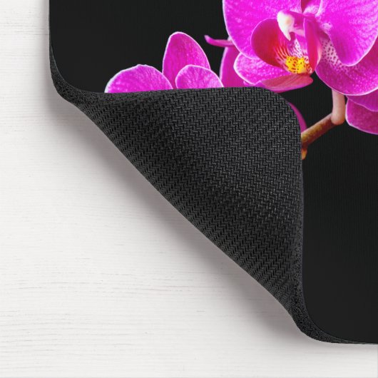 ショッキングピンクのデンドロビウムの蘭の花の蘭のテンプレート マウスパッド (コーナー)