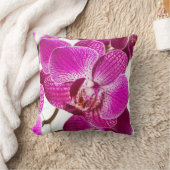 ショッキングピンクのデンドロビウムの蘭-蘭の背景 クッション (ブランケット)