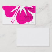 ショッキングピンクのハイビスカス 名刺 (正面/裏面)