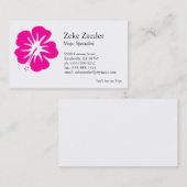 ショッキングピンクのハイビスカス 名刺 (正面/裏面)