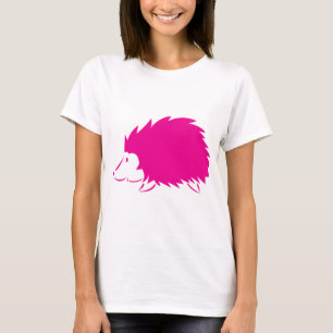 ショッキングピンクのハリネズミ Tシャツ