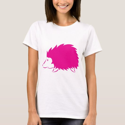 ショッキングピンクのハリネズミ Tシャツ (正面)