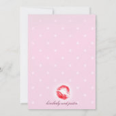 ショッキングピンクのバチェロレッテの招待 招待状 (裏面)