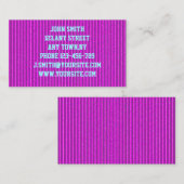 ショッキングピンクのボール紙の名刺のテンプレート 名刺 (正面/裏面)