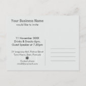 ショッキングピンクのモダンな花型女性歌手のオフィスのパーティの招待状カード インビテーションポストカード (裏面)