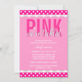 ショッキングピンクのランジェリーのシャワーの招待状 招待状 (正面)