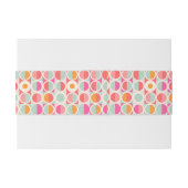 ショッキングピンクのレトロの円パターン 招待状ベリーバンド (裏面例)