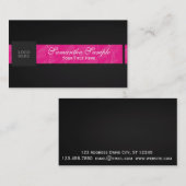 ショッキングピンクのロゴ 名刺 (正面/裏面)