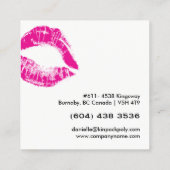 ショッキングピンクの化粧の名刺 スクエア名刺 (裏面)