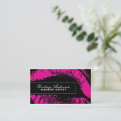 ショッキングピンクの化粧の名刺 名刺 (スタンド正面)