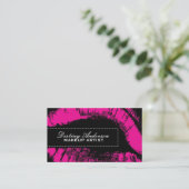 ショッキングピンクの化粧の名刺 名刺 (スタンド正面)