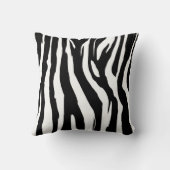 ショッキングピンクの唇のシマウマのプリント クッション (裏面)