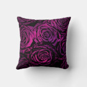ショッキングピンクの天の花のバラ クッション (裏面)
