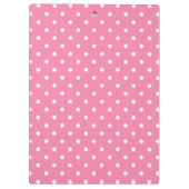 ショッキングピンクの小さく白い水玉模様 クリップボード (裏面)