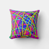 ショッキングピンクの抽象芸術のガーリーな落書きのデザインのノベルティのギフト クッション (正面)