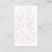 ショッキングピンクの水彩画-モノグラムの名刺 名刺 (裏面)